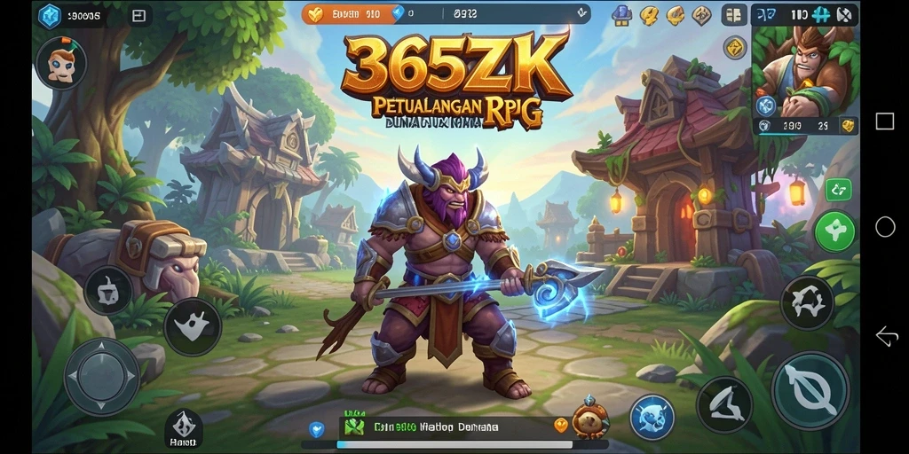 Tampilan epik pertempuran dalam dunia RPG 365ZK.