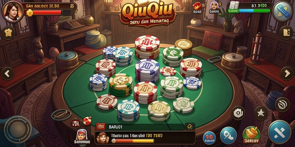 Screenshot gameplay QiuQiu yang menarik dan menegangkan.