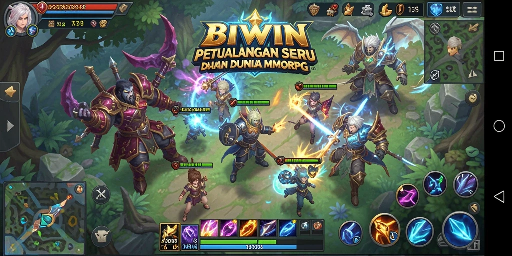 Gameplay seru BIWIN dalam dunia MMORPG yang luas dan menantang.