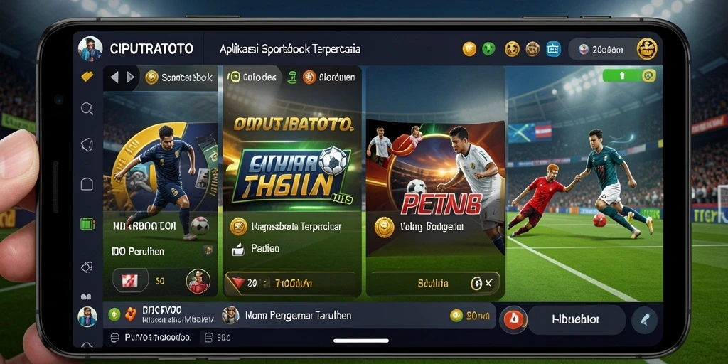Tampilan menarik dan fungsionalitas aplikasi Sportsbook.