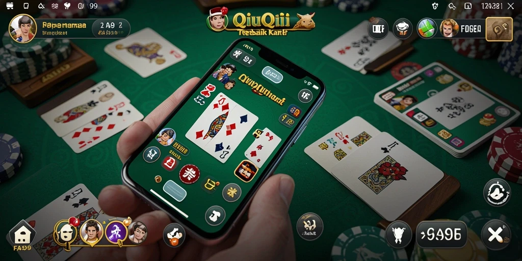 Tangkapan layar gameplay QiuQiu yang seru dan kompetitif.