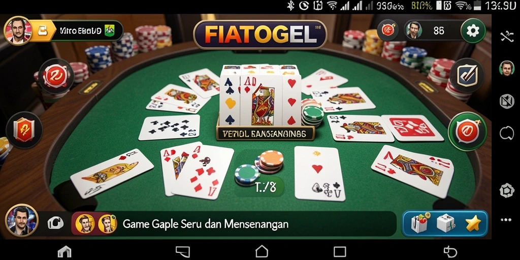 Tampilan gameplay seru dalam aplikasi FIATOGEL dengan pemain yang berkompetisi.