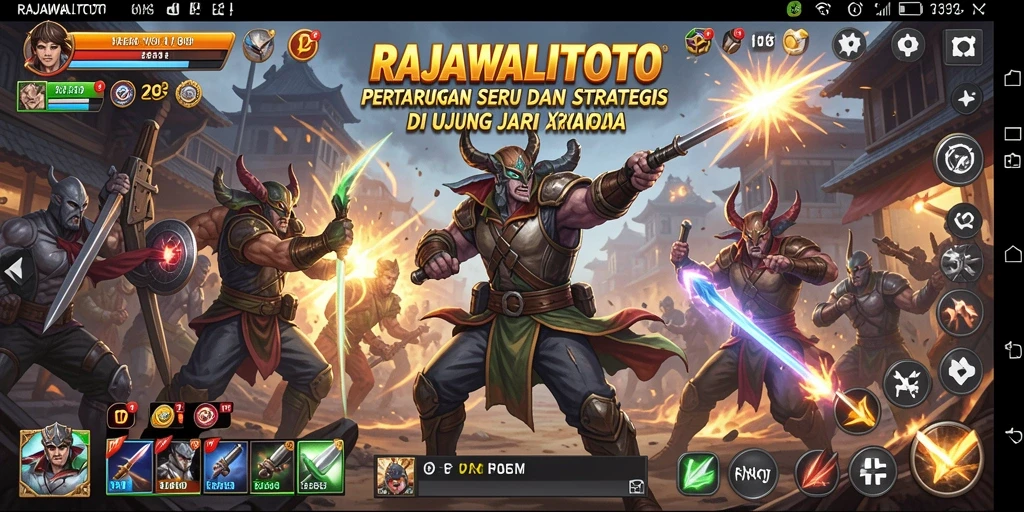 Screenshot RAJAWALITOTO menunjukkan aksi pertarungan mendebarkan antar karakter.