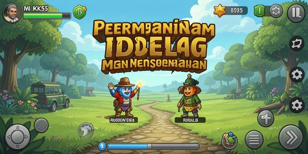Tampilan gameplay Idle yang menarik dan menawan dalam RK55.
