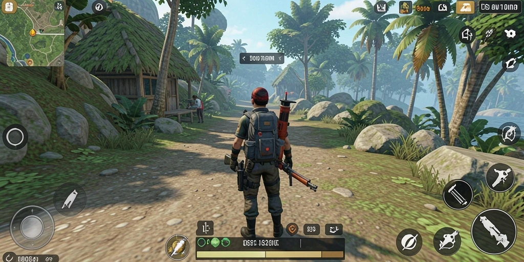 Screenshot gameplay S13 menunjukkan interaksi dalam dunia simulasi yang kaya.