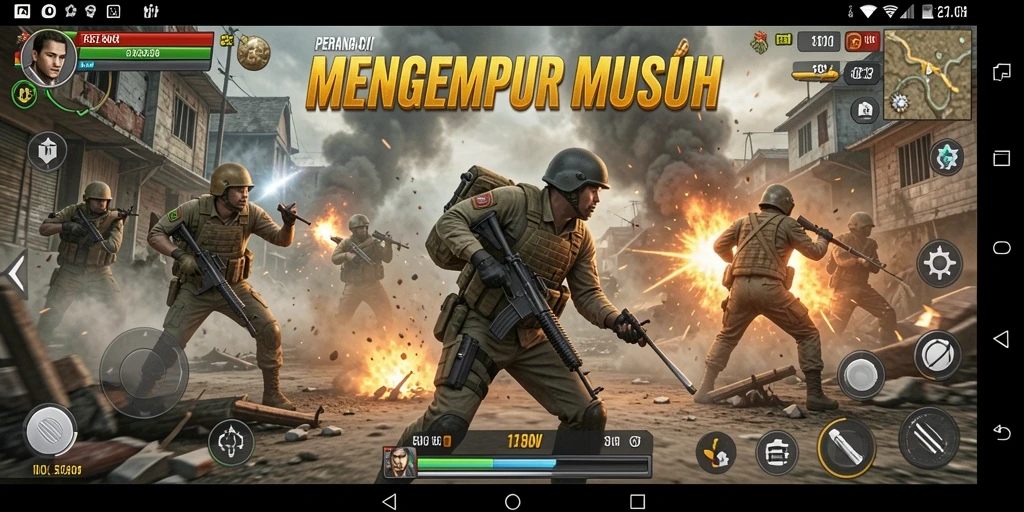 Tangkapan layar <strong>V07</strong> menampilkan aksi pertempuran yang mendebarkan.