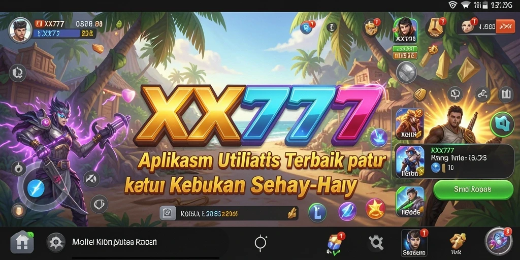 Tampilan interface utama XXX777 yang user-friendly dan menarik.