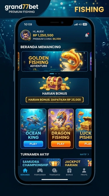 Screenshot dari proses pengunduhan aplikasi grand77bet yang sederhana.